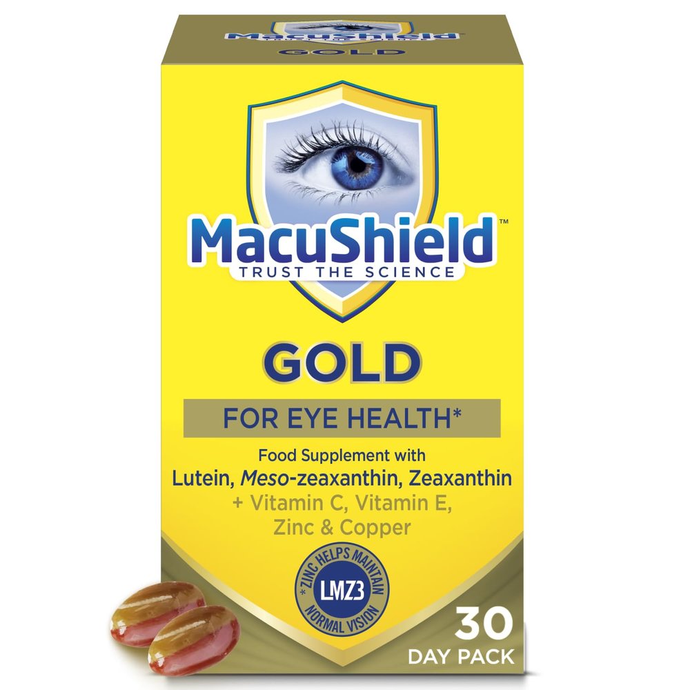 MacuShield Gold 30-Day Pack, Eye Health Supplement* with Lutein, Zeaxanthin and Meso-zeaxanthin, as Well as Zinc which Helps Support Normal Vision