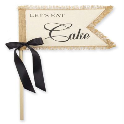 Mud Pie 'Lets Eat Cake' Wedding Flag