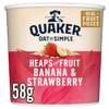 Quaker Oat So Simple Heaps of Fruit Banana and Strawberry Flavour Porridge Pot 58 g (Pack of 8) view 1