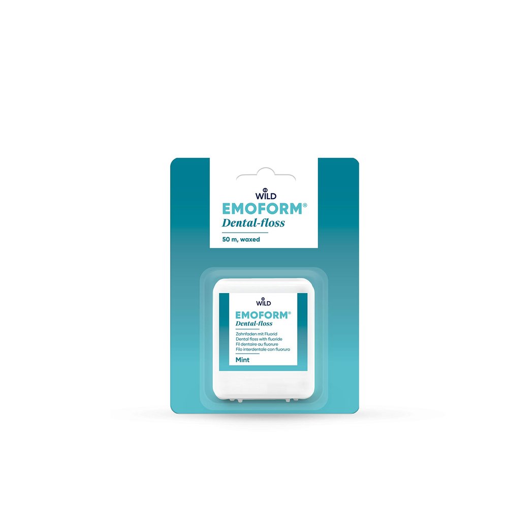 Emoform Dental Floss Waxed Mint 50 m