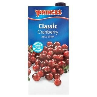 Princes Classic Cranberry Juice Drink 1 Litre x Case of 12