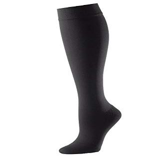 Actilymph Class 2 Standard Below Knee Closed Toe Compression Stockings, X-Large, Black