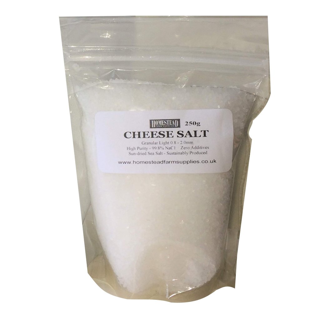 Homestead Cheese Making Salt 250g - SEA Salt Free from ADDITIVES - Make Cheese at Home