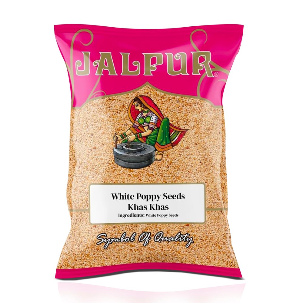 JALPUR Millers Premium White Poppy Seeds (Khus Khus) 100g  Natural, Vegan-Friendly, Non-GMO, Ideal for Baking, Indian & Middle Eastern Cuisine, Garnishing, and Thickening Sauces  Aromatic