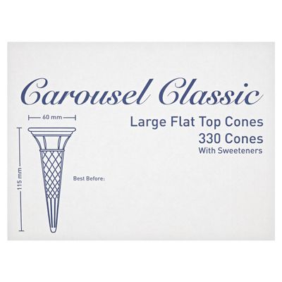 Carousel Classic Large Flat Cones 330 Cones