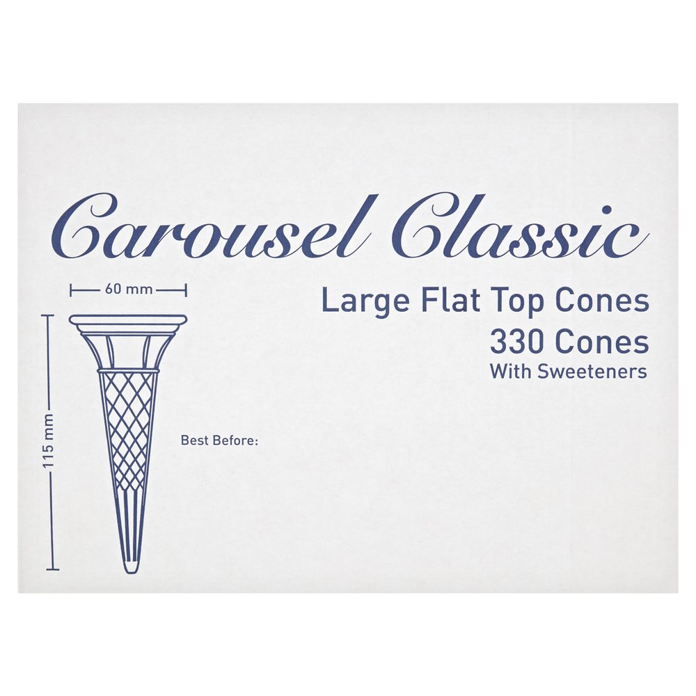 Carousel Classic Large Flat Cones 330 Cones