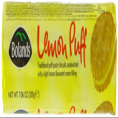 Bolands Lemon Puff Biscuits 200 g (Pack of 12)