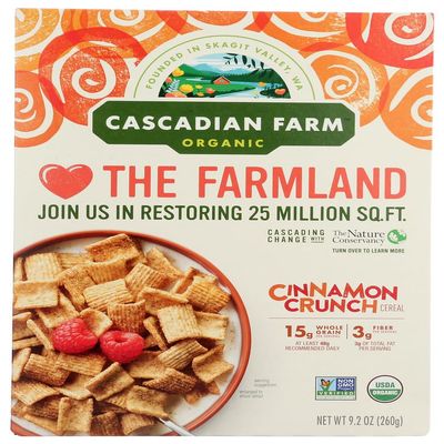 Cascadian Farm Cereal Cnnmn Crunch Org