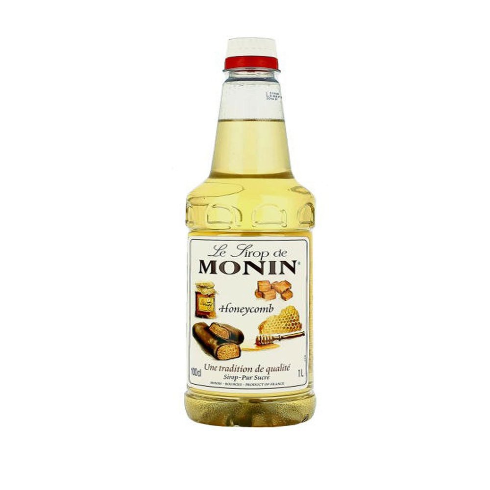 MONIN Premium Honeycomb Syrup 1L for Cocktails and Mocktails. Vegetarian, Allergen-Free, 100% Natural Flavours and Colourings