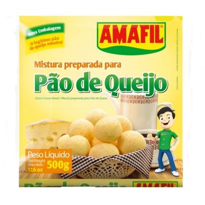 Amafil Cheese Bread Mix - Mistura para Pao de queijo - Mezcla para pan de queso Gluten Free - Fast and Easy to Bake 500 grams | Gluten Free