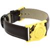 SOS Talisman Watch Style XL Gold Plated Brown Nappa Strap - 18mm Wide view 1