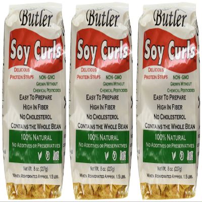 Butler Foods Butler Soy Curls, 8 Oz. Bags (Pack of 3)