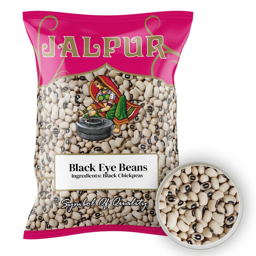 JALPUR MILLERS Jalpur Black Eye Beans 100g quality Black Eyed Peas for Salads, Soups, Curries & More High in Fibre & Protein Ideal for healthy & Vegetarian Cooking wholesome pantry essential