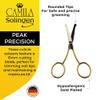 Camila Solingen CS06 3" Professional Hypoallergenic Gold Plated Rounded Safety Tip Scissors for Facial, Body & Nostril Hair. for Men Women & Kids. Made of Durable Stainless Steel in Solingen, Germany view 2