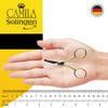 Camila Solingen CS06 3" Professional Hypoallergenic Gold Plated Rounded Safety Tip Scissors for Facial, Body & Nostril Hair. for Men Women & Kids. Made of Durable Stainless Steel in Solingen, Germany view 4