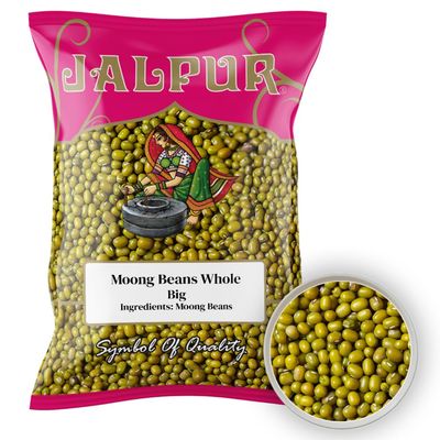 Jalpur millers Moong Beans Whole Big 100g Premium Mung Beans Ideal for Sprouting, Cooking & Curries High-Protein Moong Daal Dried Peas Substitute Nutritious Mung Bean for Soups, Salads