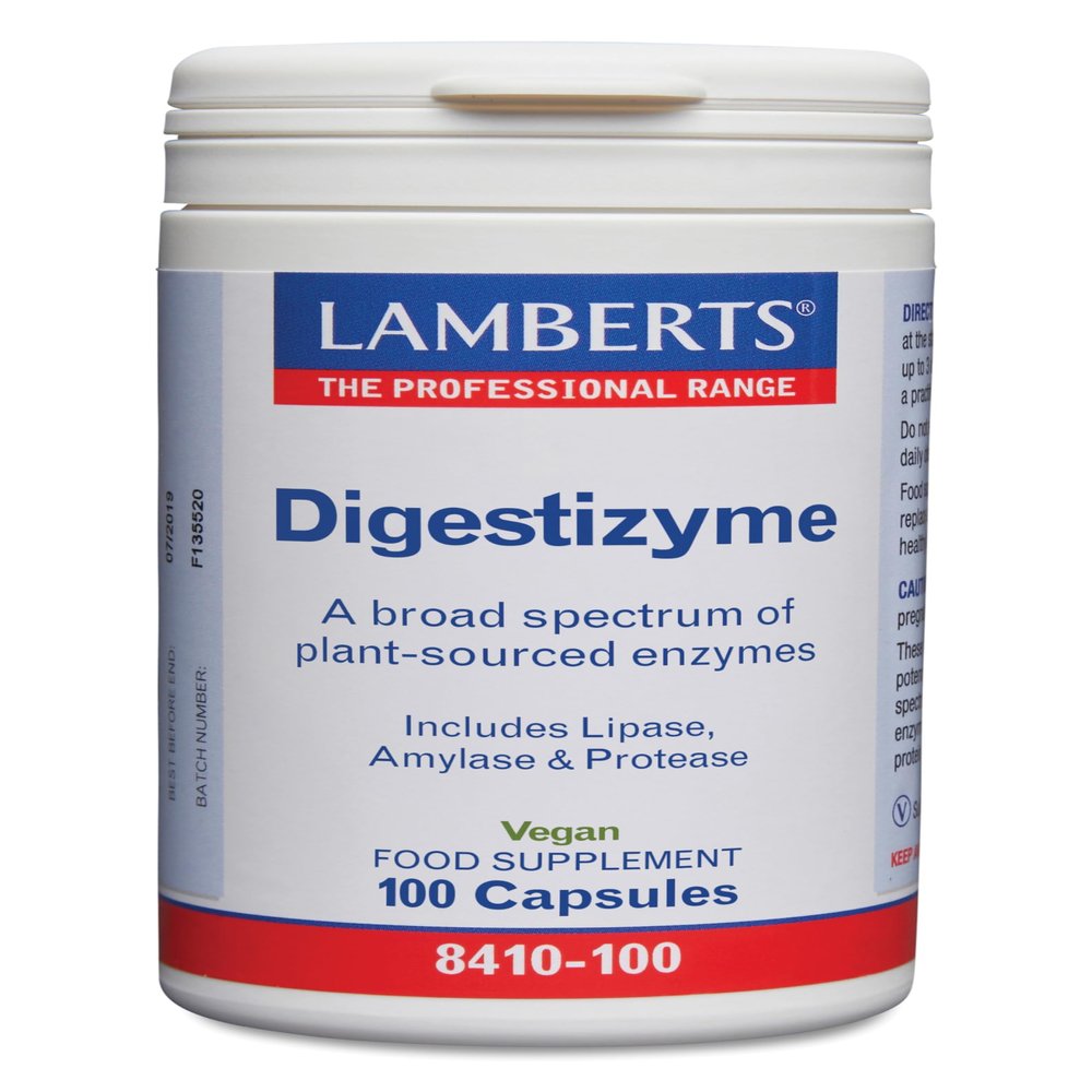 Lamberts Digestizyme  Broad Spectrum Plant Enzymes for Protein & Digestion  100 Capsules