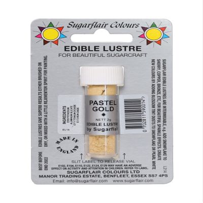 Sugarflair PASTEL GOLD Edible Lustre Dust Powder - Cake decorating shimmer