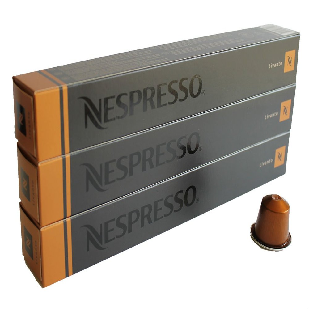 30 Nespresso Livanto Coffee Capsules