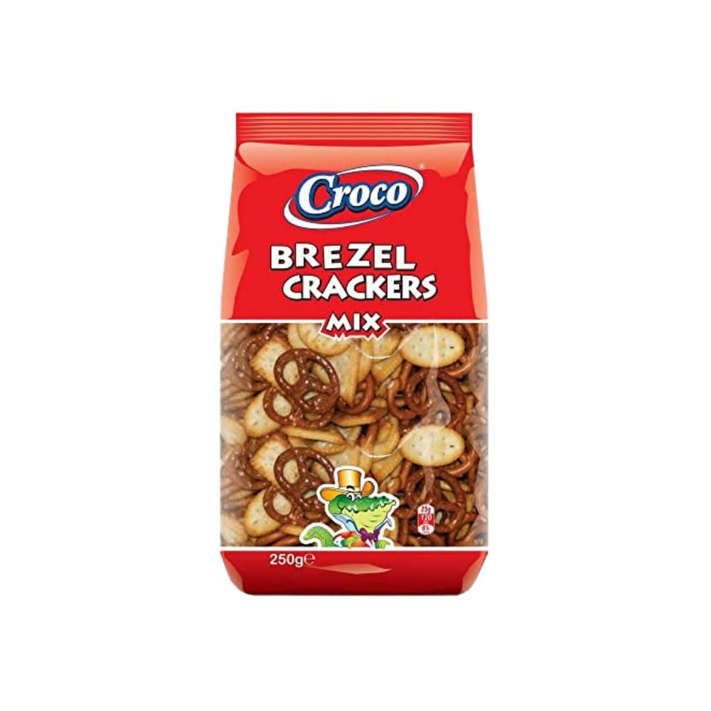 Croco Mix Brezel and Crackers, 250 g(Pack of 1)