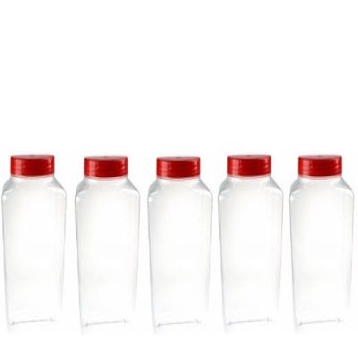 2.5 Litre Empty New Plastic Sweet JAR Pack of 5 Jars with Screw TOP LIDS