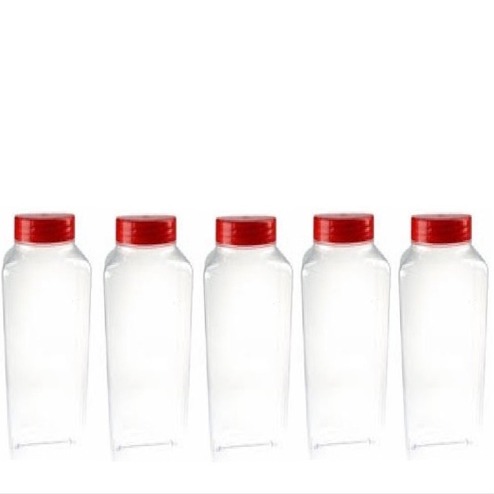2.5 Litre Empty New Plastic Sweet JAR Pack of 5 Jars with Screw TOP LIDS
