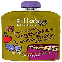 Ella's Kitchen Very Very Tasty Vegetable Bake with Lentils Stage 2 From 7 Mths 130G