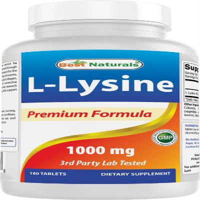 Best Naturals L-Lysine 1000 mg 180 Tablets