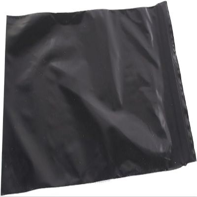 5" X 8 Inch Black Reclosable Resealable Zipper Bags, 100