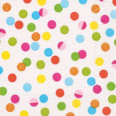 20 Napkins Party Dots Colourful/Dotted/Pattern/33 x 33 cm Timeless