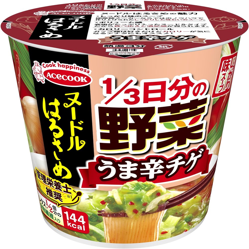 AceCook Noodle Harusame Glass Noodles Spicy Vegetables 44g6 Japan Cup Noodles