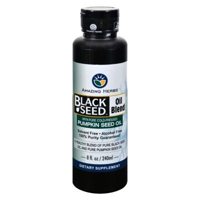 Amazing Herb Black Seed Black Seed Oil W/Pmpkn Sd 8 Fz