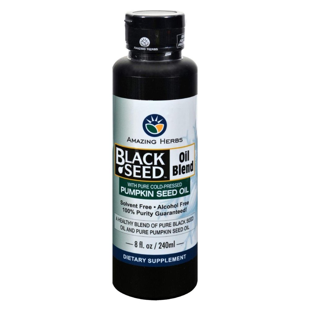 Amazing Herb Black Seed Black Seed Oil W/Pmpkn Sd 8 Fz
