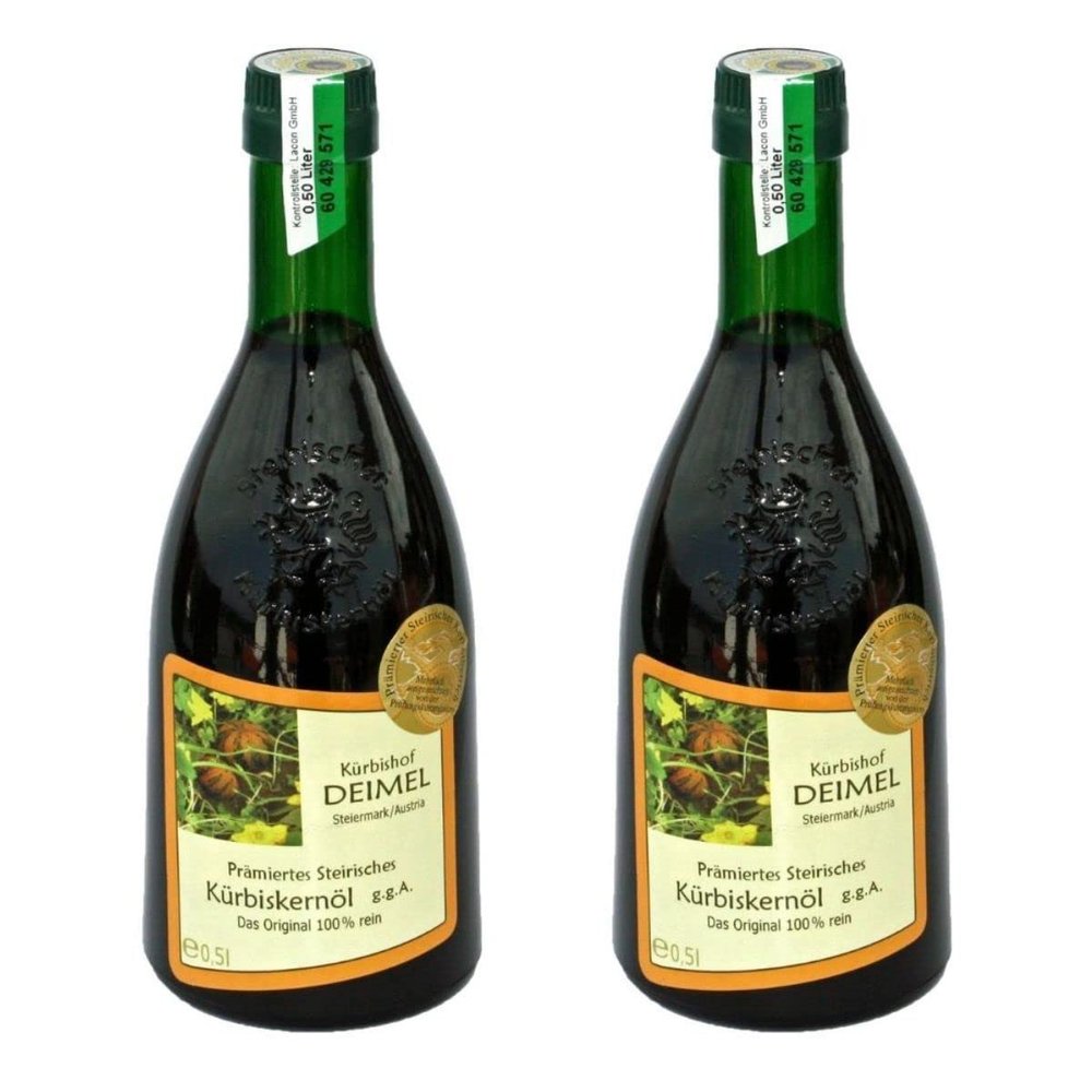 Krbishof DEIMEL Steiermark/Austria - Value Pack 2 x 500ml - Original Styrian pumpkin seed oil from Austria