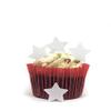 100 Precut White Edible Wafer Paper Stars Cake Toppers Decorations- Perfect for Weddings and Valentines Day view 1