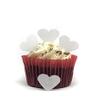 100 Precut White Edible Wafer Paper Hearts - Perfect for Weddings and Valentines Day view 1