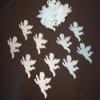 100 Precut White Edible Wafer Paper Cupids - Perfect for Weddings and Valentines Day view 1