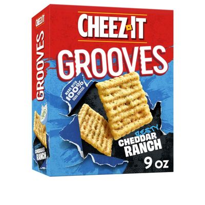 Cheez-It Grooves Zesty Cheddar Ranch 9oz (Pack of 2)