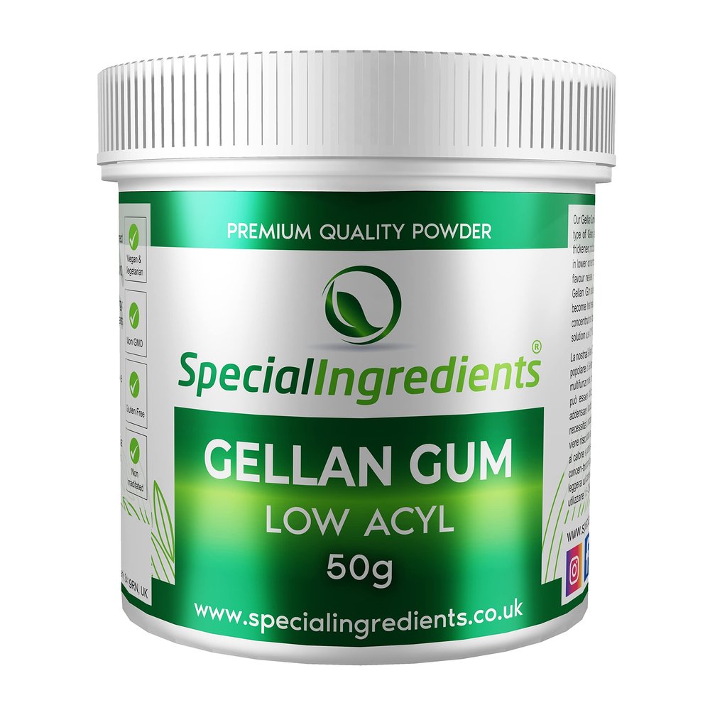 Gellan Gum Low Acyl 50g Premium Quality Powder Non-GMO, Gluten Free  Recyclable Container