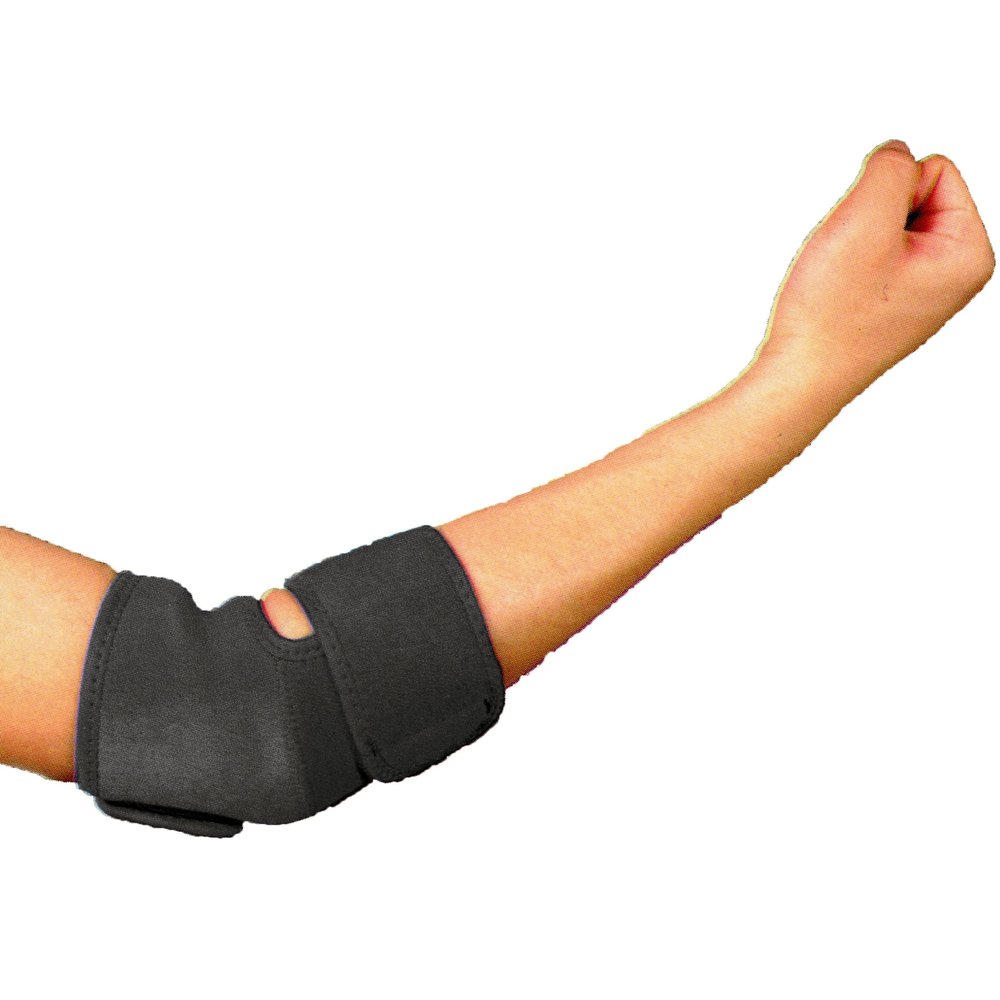 2 x XL Black Neoprene Adjustable Elbow Support Gym Sport Injury Pain Relief
