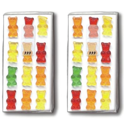 2 x Jelly Babies 10 Handkerchiefs - Gummy Bears/Children/Motif Handkerchiefs