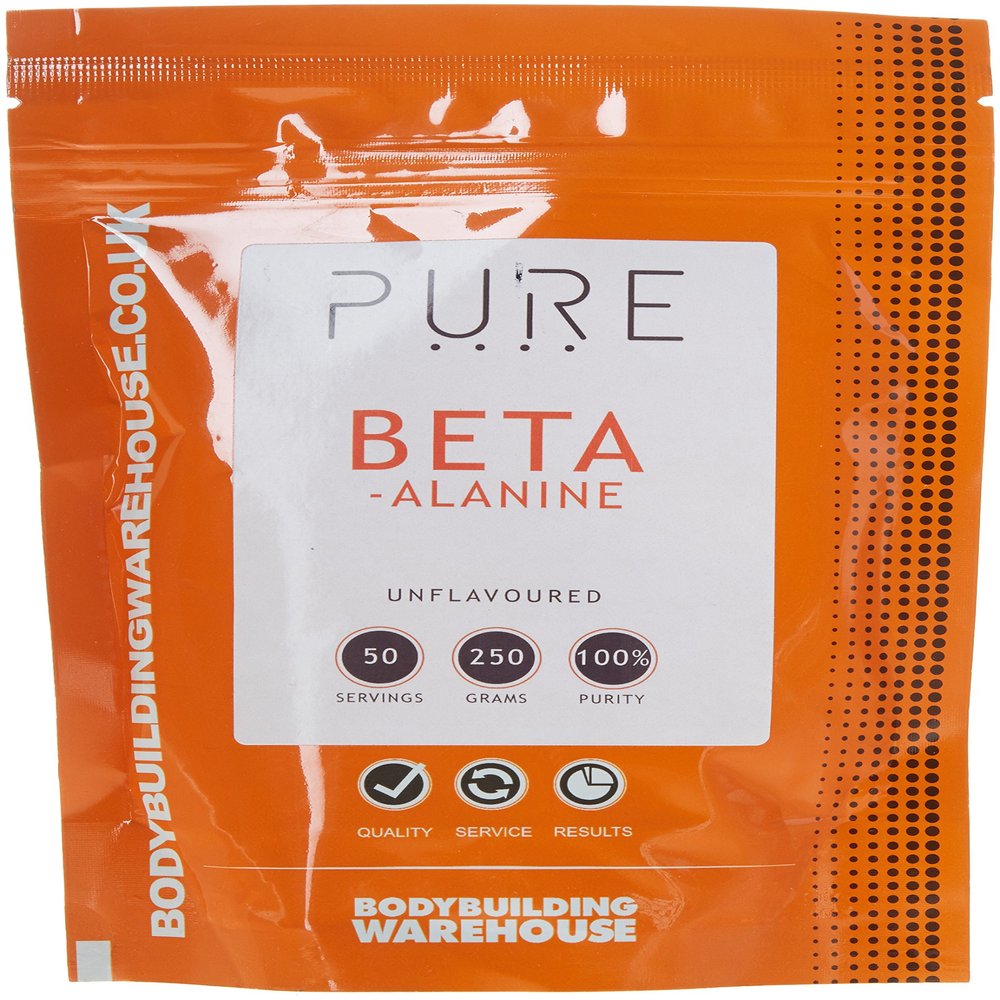 Bodybuilding Warehouse, Pure BetaAlanine Powder, Amino Acid Supplement (Unflavoured, 250g)
