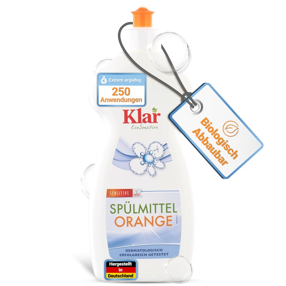 Clear Washing up Liquid Orange 500ml  AlmaWin