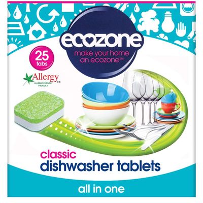 Ecozone All In One Dishwasher Tablets Classic, 72 Tablets, Mega Pack, Cuts Through Grease and Grime