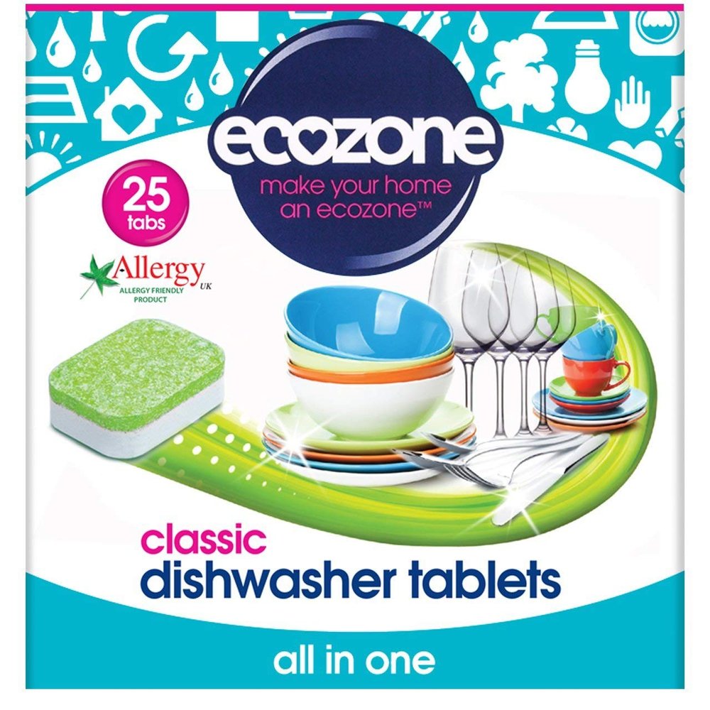 Ecozone All In One Dishwasher Tablets Classic, 72 Tablets, Mega Pack, Cuts Through Grease and Grime