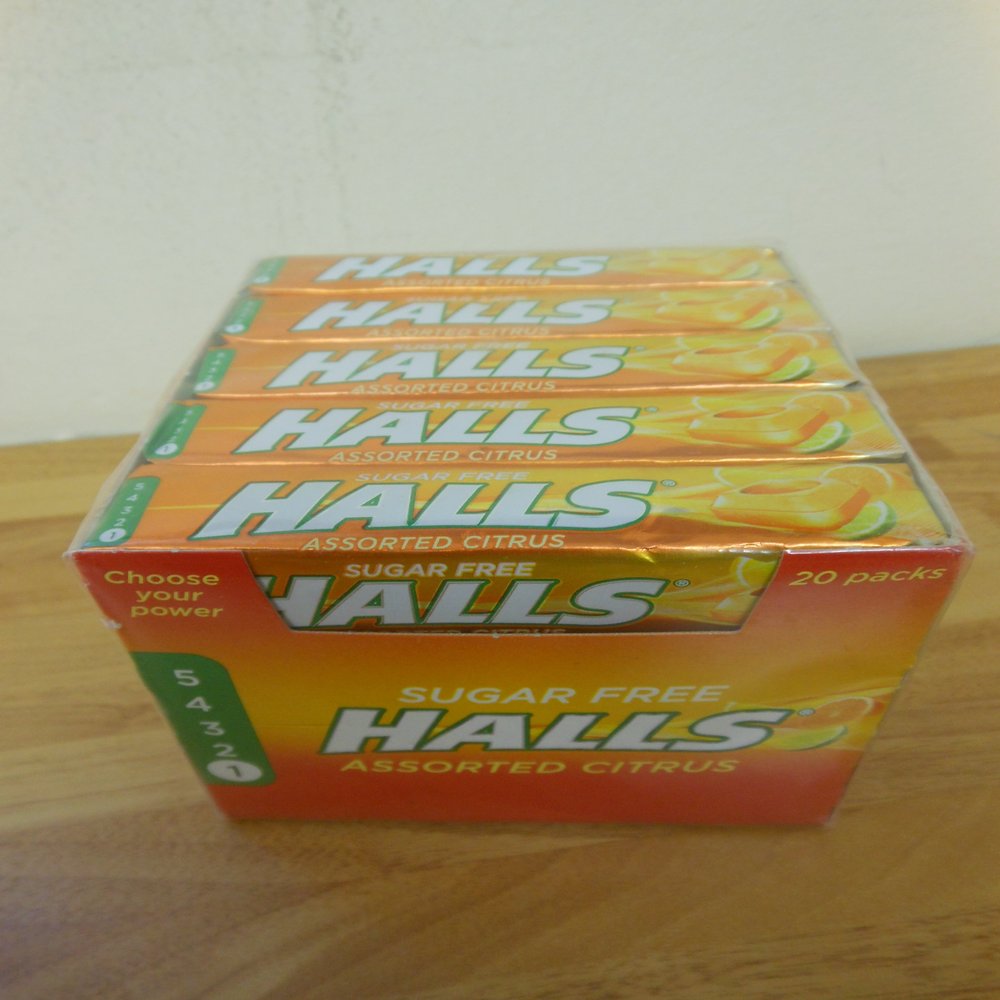 Halls Citrus Mix with Vitamin C, Sugar Free, 20 x 31 g Rolls