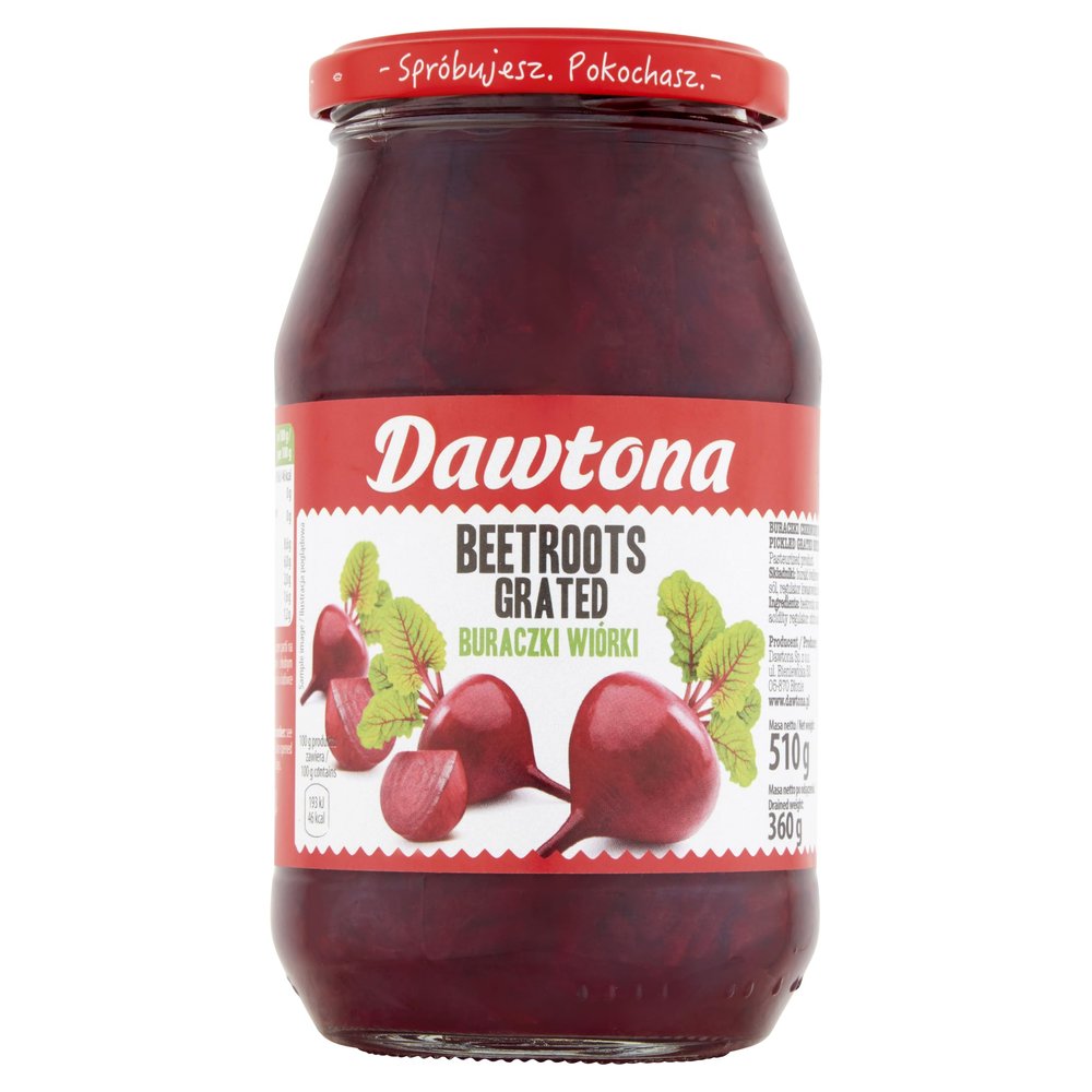 Dawtona Beetroots Grated 510g