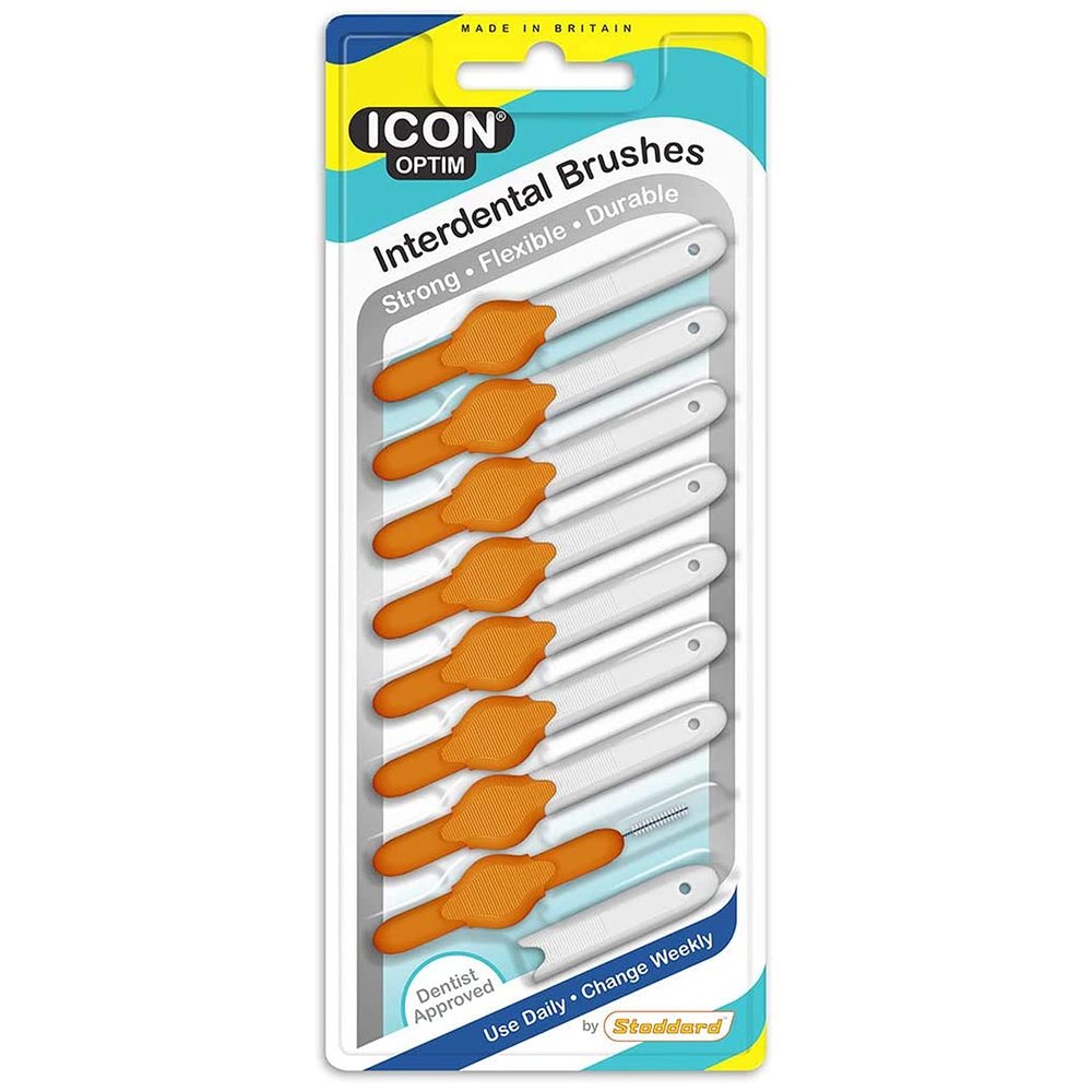 20 packs of super value, less distortion & more hygienic orange interdental brushes, 0.45mm. 160 brushes in total.