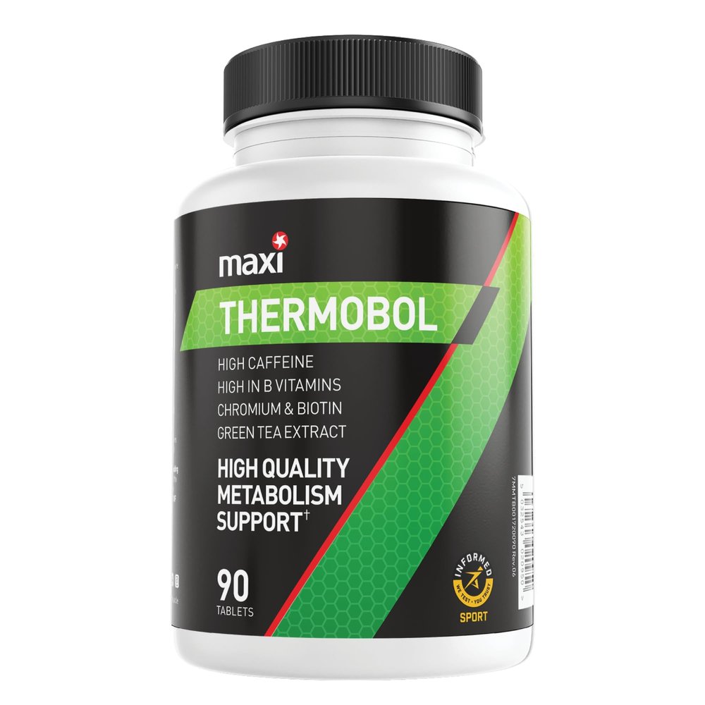 MaxiNutrition  Thermobol - Contains Chromium and Biotin, High in B Vitamins - 100mg Green Tea Extract, 130mg Caffeine per Serving, 90 Tablets