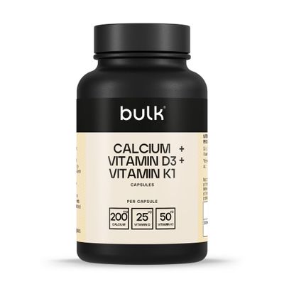 Bulk Calcium, Vitamin D3 and Vitamin K1 Capsules, 1000 mg, Pack of 270